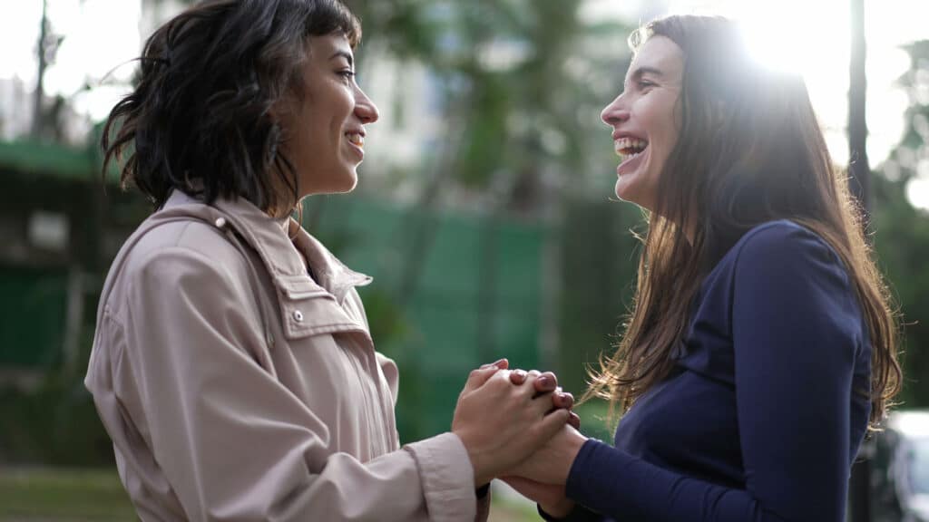 Women supporting each other at Meridian Access Center